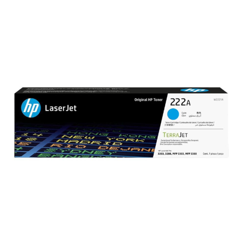 HP Toner 222A Cyan W2221A HP Toner 222A Cyan W2221A